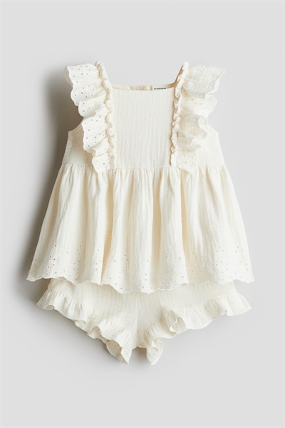 Комплект из 2 частей из хлопкового муслина 1284941001