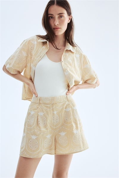 Шорты с рисунком бродери англез 1285587001