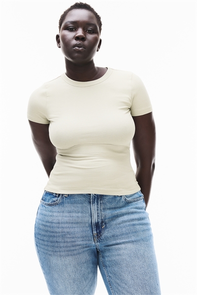 Футболка в рубчик из джерси 1157799044