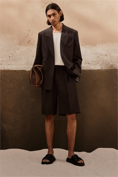 Двубортный блейзер с расслабленной посадкой 1274628002