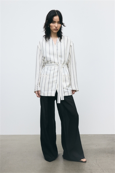 Блейзер из льняного бленда 1275174008