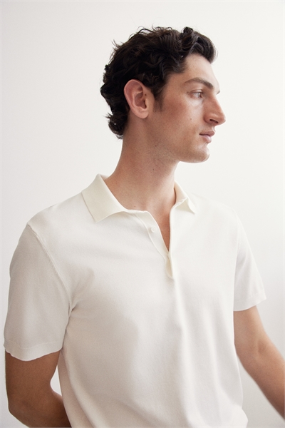 Рубашка-поло из тонкого трикотажа Regular Fit 1283244001