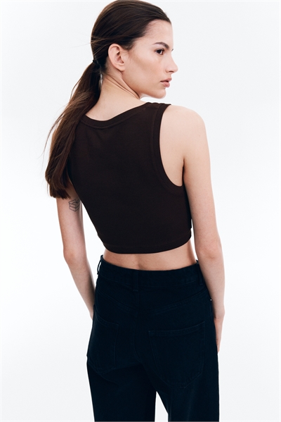 Кроп-топ в рубчик хлопок 1287221003