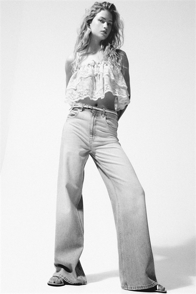 Широкие ультравысокие джинсы 1289532001