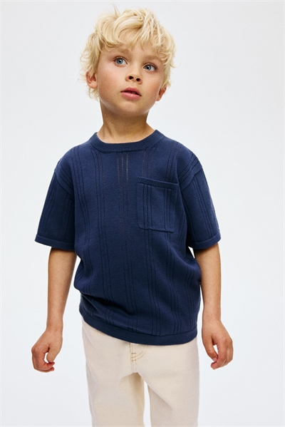 Футболка из хлопка фактурной вязки 1289883002