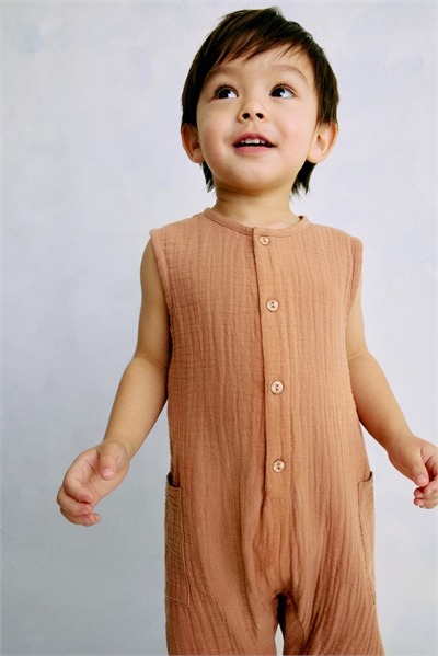 Хлопковый муслиновый ромпер 1291956001