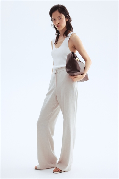 Брюки Bootcut из льняного бленда 1293464002