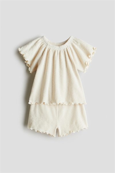 Комплект из 2 частей из ребристого трикотажа 1293825001