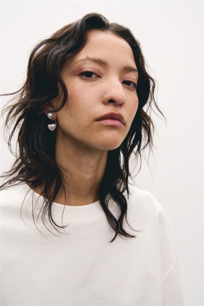 Серьги спереди и сзади в форме сердца 1295032002