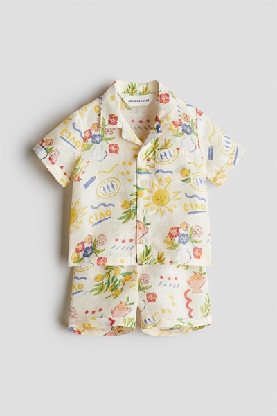 Комплект рубашка и шорты с принтом 1297865001