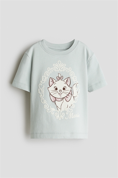 Футболка из хлопка с принтом 1271597013