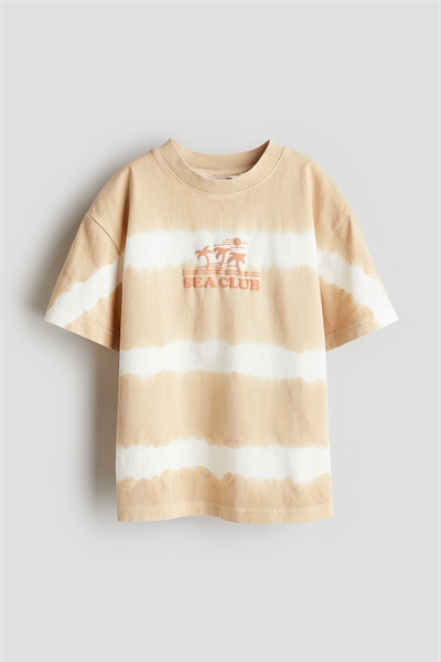 Футболка из хлопка с узором 1228191003