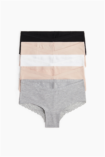 Трусы-хипстеры из хлопка с кружевной отделкой MAMA 5 шт. 1292241001