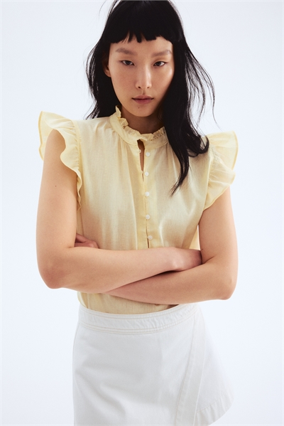 Блузка из льняного бленда 1257235007