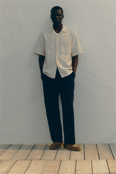 Текстурированная курортная рубашка Regular Fit 1282143001