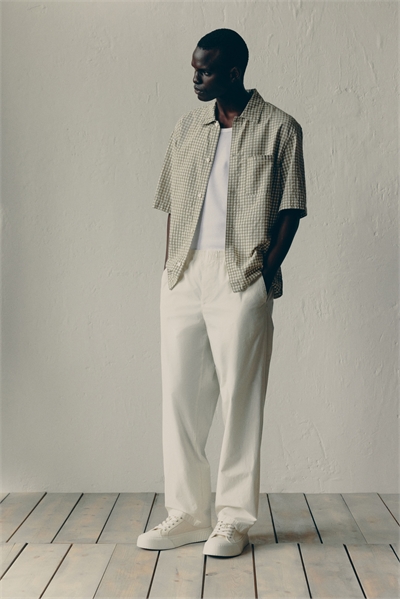 Хлопковые брюки с расслабленной посадкой 1283096001