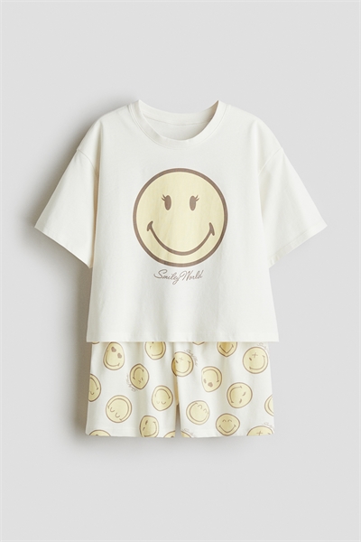 Пижама из хлопка с принтом 1288317002