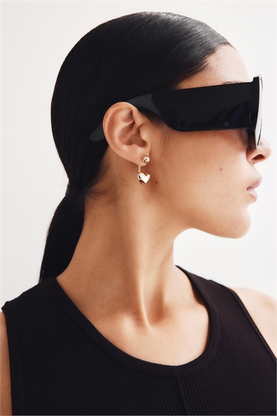 Серьги спереди и сзади в форме сердца 1295032001