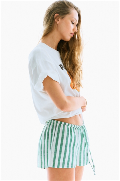 Шорты с завязками из льняного бленда 1286212003