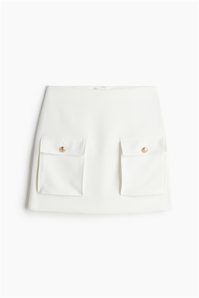 Мини-юбка с отделкой карманами 1251660001