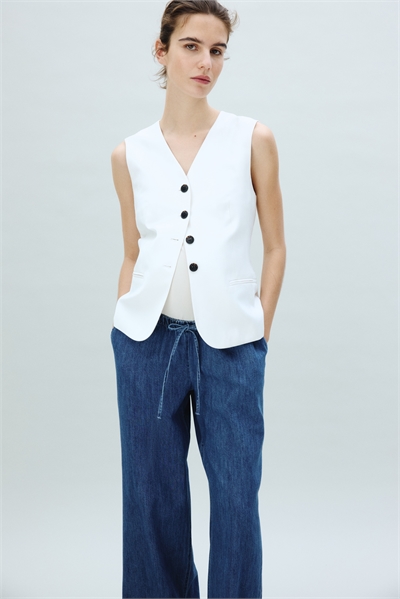 Джинсовые брюки с завязками MAMA 1252657002