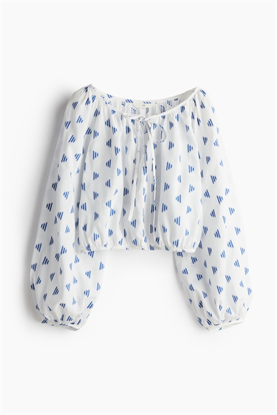 Блузка с воздушными рукавами 1229220002