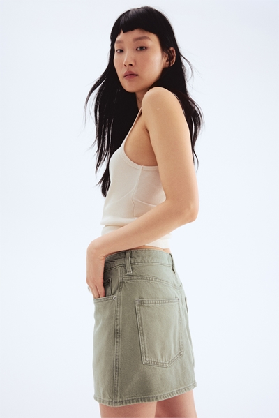 Джинсовая юбка с заворотом 1301354005