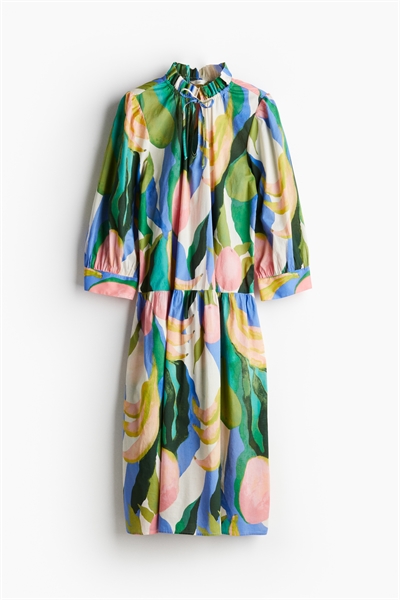 Платье с жатым воротником 1212597004