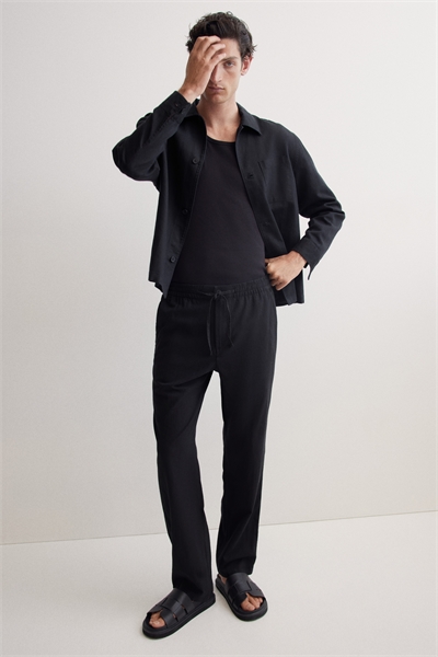 Брюки Regular Fit из льняной смеси 1253401002