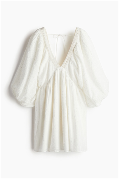 Хлопковое платье с воздушными рукавами 1238905002