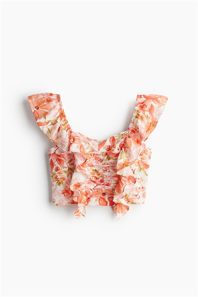 Обрезанная блузка из льняного бленда 1224824006