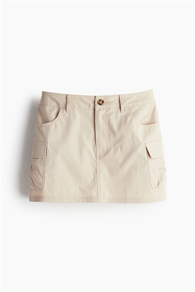 Мини-юбка карго из саржи 1221667002