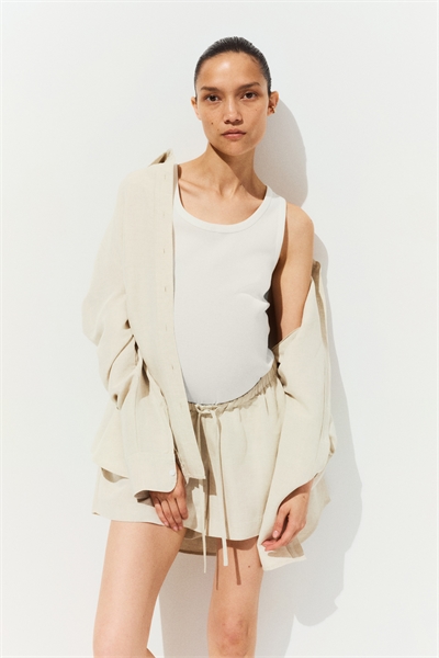 Шорты из льняного бленда MAMA Before & After 1255698003