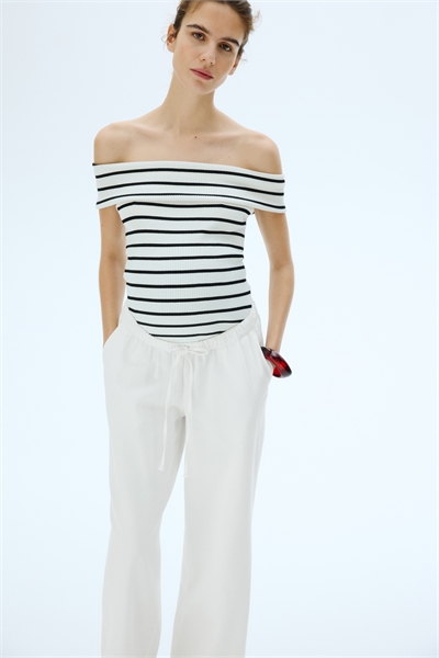 Джинсовые брюки с завязками MAMA 1252657003