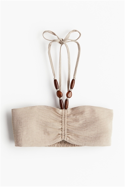 Пляжный топ с бисерным декором 1232933002