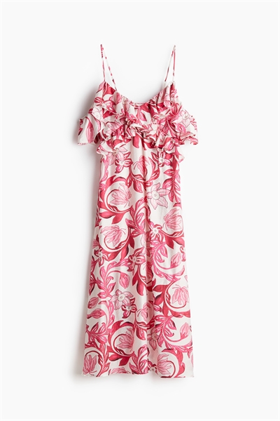 Платье с воланами на плечах 1239364003