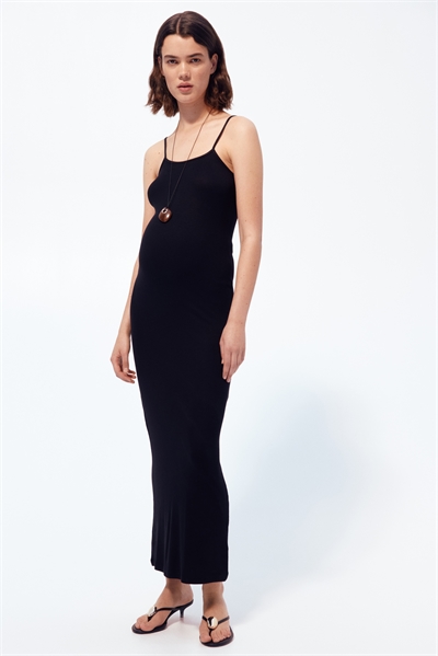 MAMA Платье на бретельках из трикотажа в рубчик 1256321001