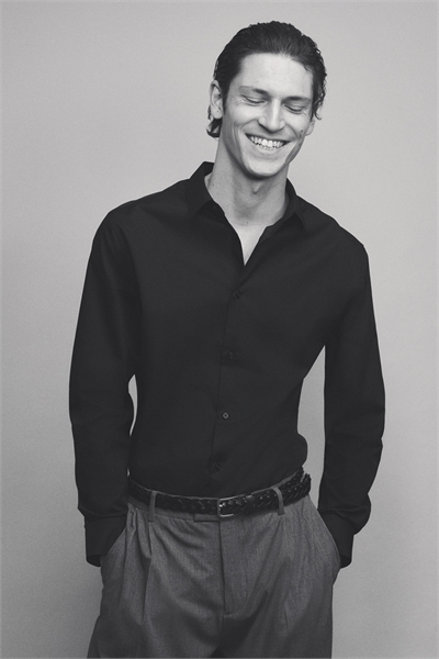 Рубашка Slim Fit с легкой глажкой 1242812003