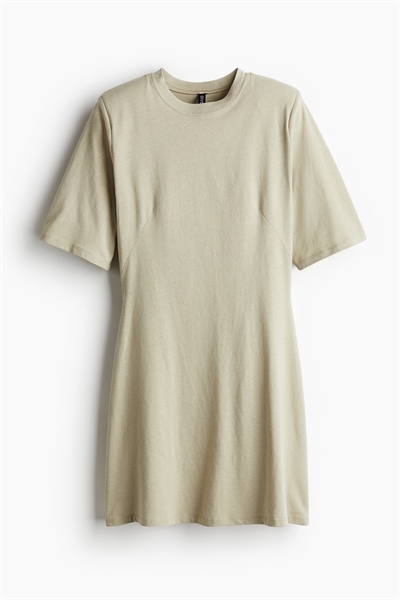 Платье-футболка с подплечниками 1214801007