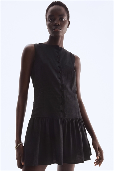 Платье из льняного бленда 1295303002