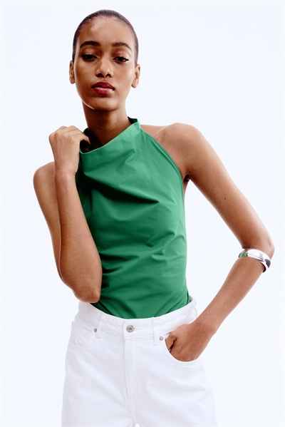 Топ с драпировкой на бретелях 1290398003