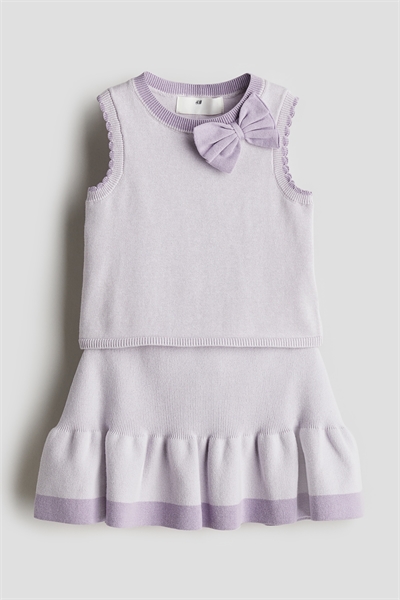 Комплект из 2 частей из тонкого трикотажного хлопка 1242556002