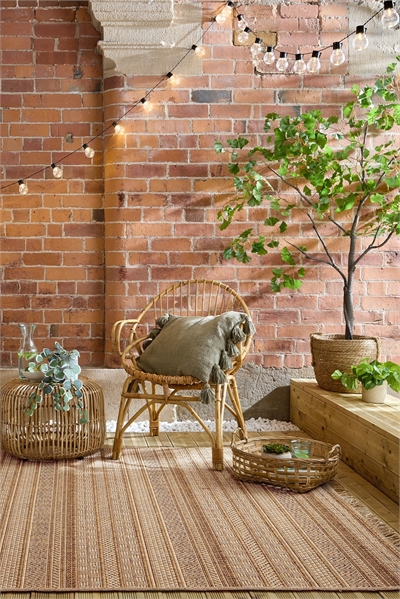 Ковер Farah Stripe Indoor Outdoor в джутовом стиле 1308866001