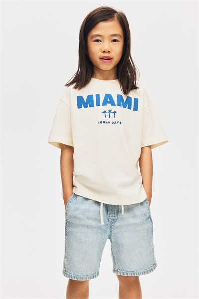 Хлопковые джинсовые шорты 1276398001