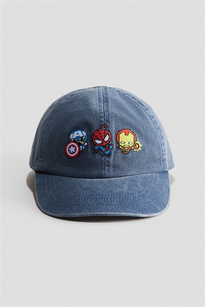 Кепка из саржи с принтом 1265457009