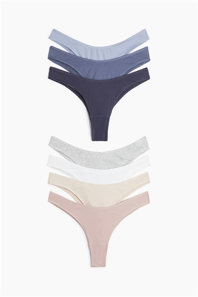 Хлопковые трусы-бразильяна, 7 штук 1237467005