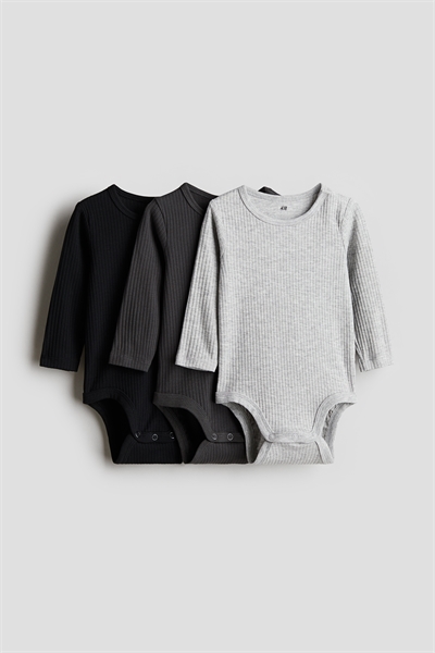 Три комплекта ребристых боди 0993598005