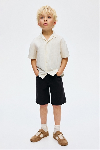 Курортная рубашка из текстурированного хлопка 1290778001