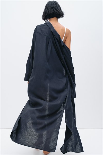 Платье-рубашка из льняного бленда 1282345002