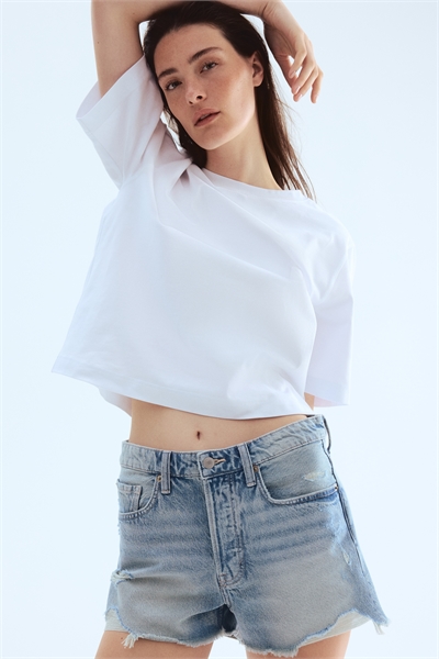 Высокие джинсовые шорты 1258880003